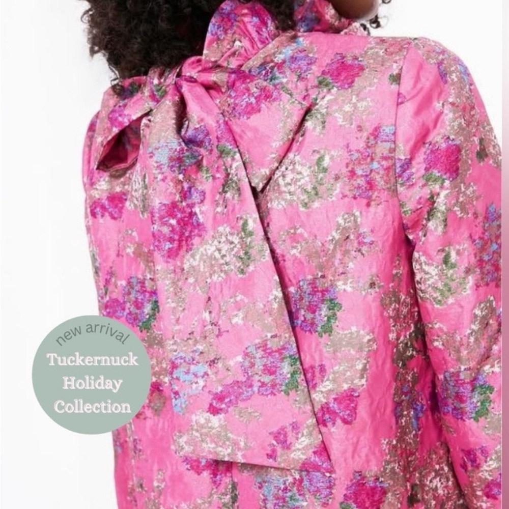 Tuckernuck Peony Jacquard Faye Blouse